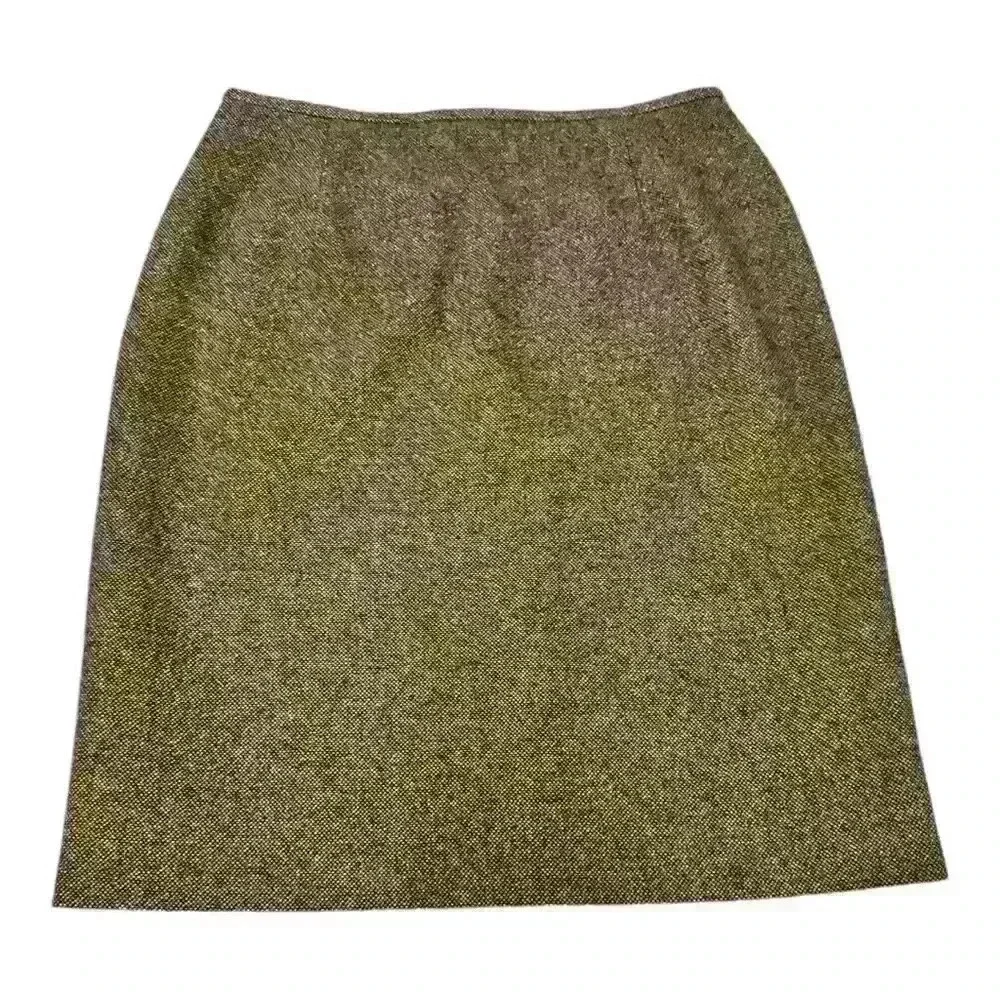 Lauren Ralph Lauren 100% Wool Black and Tan Pencil Skirt, size 10